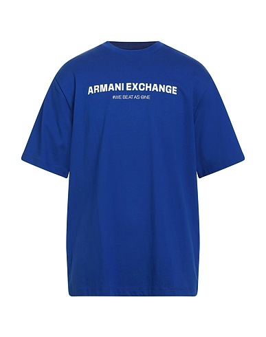 ARMANI EXCHANGE T-shirt Bright blue 100% Cotton
