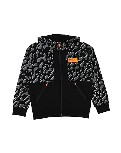 EA7 Felpa Nero 88% Cotone, 12% Poliestere, Elastan