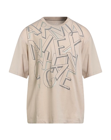 ARMANI EXCHANGE T-shirt Beige 100% Cotone