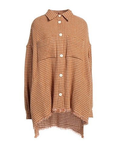 DESTIN Camicie  e bluse fantasia Cammello 79% Lana, 13% Poliammide, 8% Cachemire