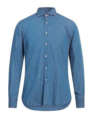 ALESSANDRO GHERARDI Denim shirt Blue 100% Cotton