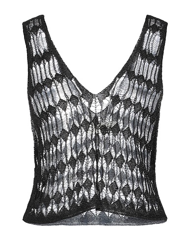 ISABEL BENENATO Top Black 80% Cotton, 20% Polyester