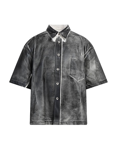 KARMUEL YOUNG Einfarbiges Hemd Schwarz 100% Baumwolle