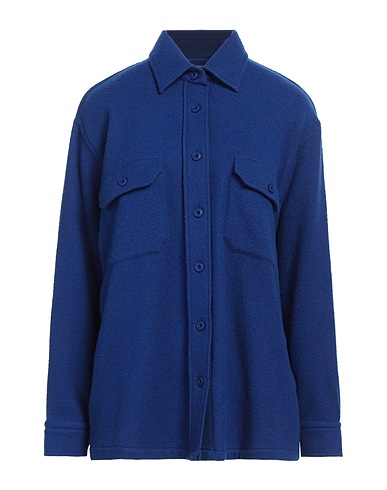 DESTIN Solid colour shirts & blouses Bright blue 76% Wool, 14% Cashmere, 10% Polyamide
