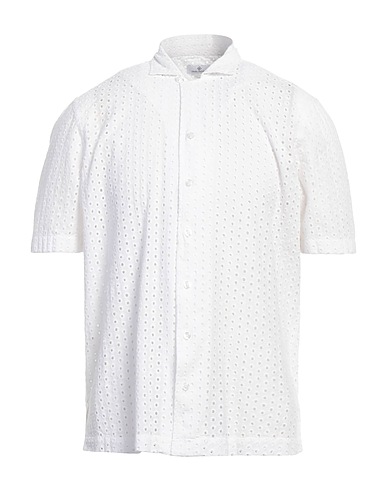 TAGLIATORE Solid colour shirt White 100% Cotton