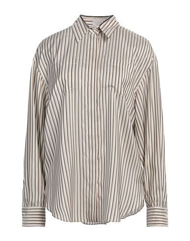 BRUNELLO CUCINELLI Silk shirts & blouses Beige 100% Silk, Brass