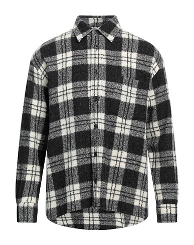 DESTIN Checked shirt Black 65% Wool, 15% Polyamide, 14% Cashmere, 6% Silk