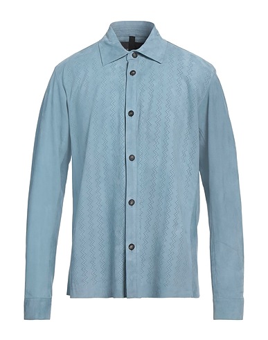 TAGLIATORE Solid colour shirt 100% Leather