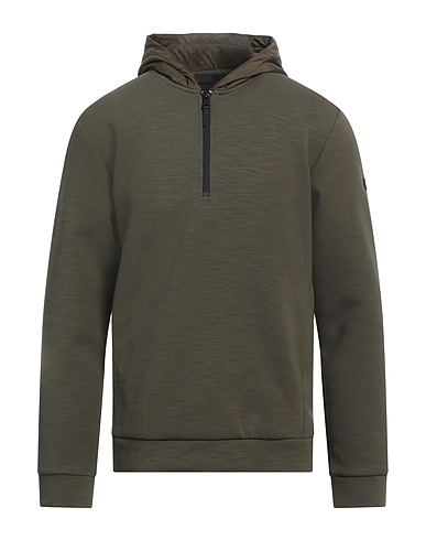 HACKETT Hooded track jacket  Military green 54% Polyester, 40% Cotton, 6% Elastane