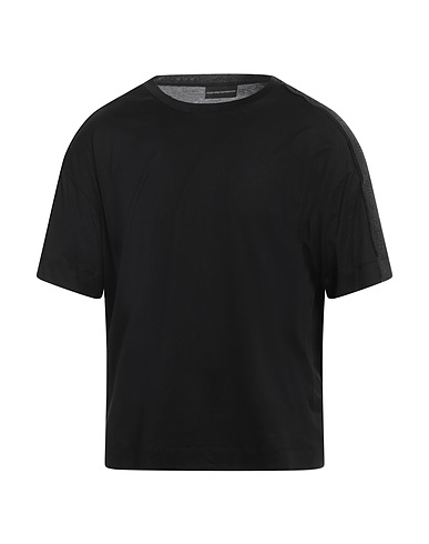 EMPORIO ARMANI T-shirt Μαύρο 70% Lyocell, 30% Βαμβάκι, Πολυαμίδη, Πολυεστέρας, Ελαστάνη