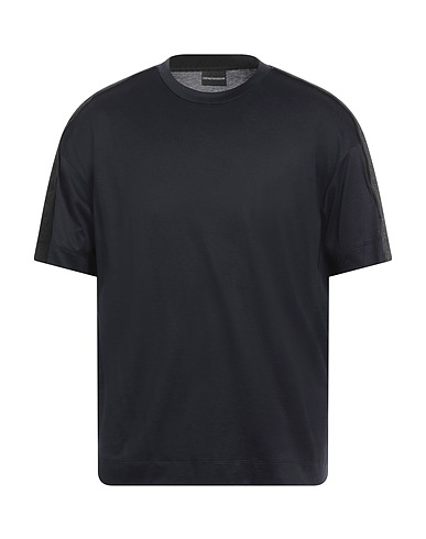 EMPORIO ARMANI T-shirt Σκούρο μπλε της νύχτας 70% Lyocell, 30% Βαμβάκι, Πολυαμίδη, Πολυεστέρας, Ελαστάνη