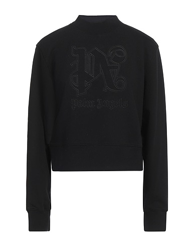 PALM ANGELS Φούτερ Μαύρο 100% Βαμβάκι, Ελαστάνη