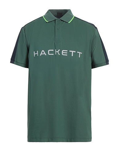 HACKETT Polo shirt SPORT Green 54% Cotton, 41% Polyester, 5% Elastane