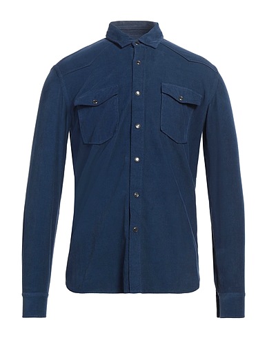 PT Torino Solid colour shirt Navy blue 100% Cotton