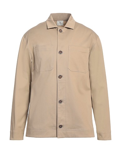 HOLY CAFTAN Camicia tinta unita Nocciola 100% Cotone