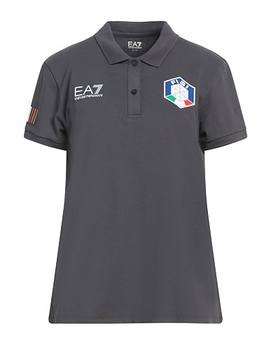 EA7 Polo shirt Lead 97% Cotton, 3% Elastane