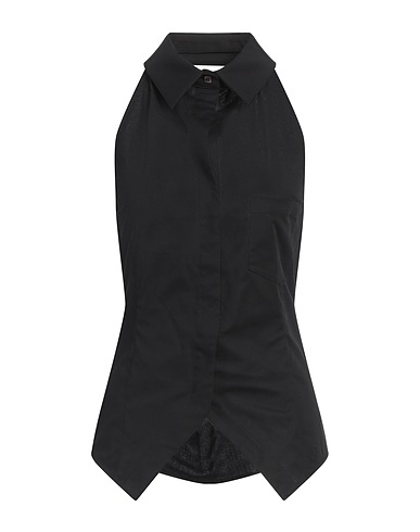 VIVETTA Solid color shirts & blouses Black 97% Cotton, 3% Elastane