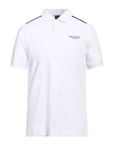ASTON MARTIN by HACKETT Polo shirt White 100% Cotton, Polyester