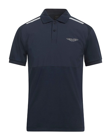 ASTON MARTIN by HACKETT Polo shirt Navy 100% Cotton, Polyester