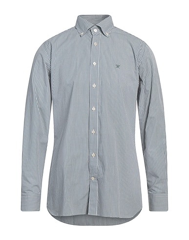 HACKETT Checked shirt Deep teal 100% Cotton