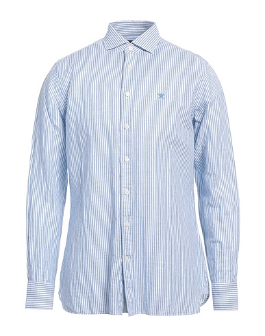 HACKETT Linen shirt Light blue 55% Linen, 45% Cotton