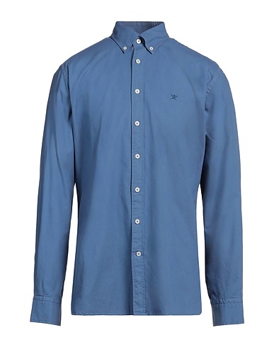 HACKETT Camicia tinta unita Blu navy 100% Cotone