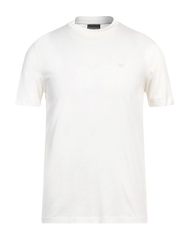 EMPORIO ARMANI Basic T-shirt White 70% Lyocell, 30% Cotton