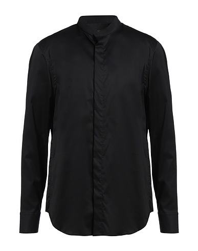 EMPORIO ARMANI Camicia tinta unita Nero 98% Cotone, 2% Elastan