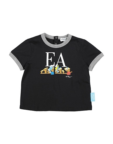 EMPORIO ARMANI T-shirt X THE SMURFS Midnight blue 100% Organic cotton, Elastane