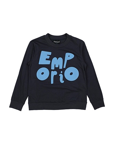 EMPORIO ARMANI T-shirt Midnight blue 100% Organic cotton