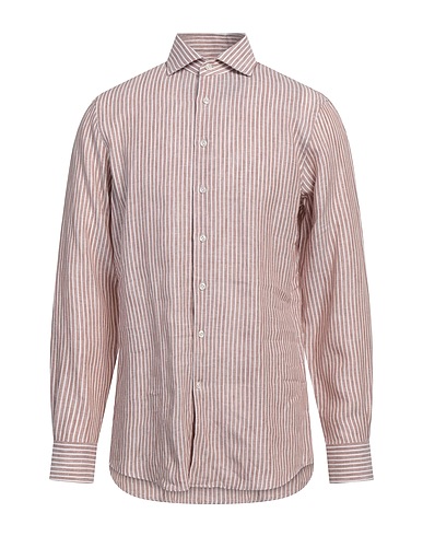 HACKETT Linen shirt N°14 SAVILE ROW Brown 100% Linen