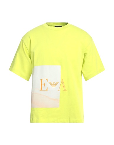 EMPORIO ARMANI T-shirt Verde lime 100% Cotone
