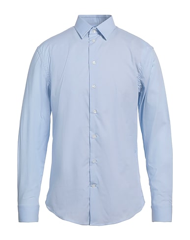 EMPORIO ARMANI Solid colour shirt 97% Cotton, 3% Elastane