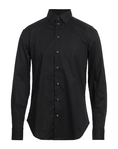 EMPORIO ARMANI Solid colour shirt 97% Cotton, 3% Elastane