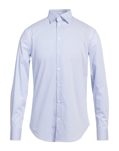 EMPORIO ARMANI Camicia a righe Azzurro 75% Cotone, 22% Poliammide, 3% Elastan