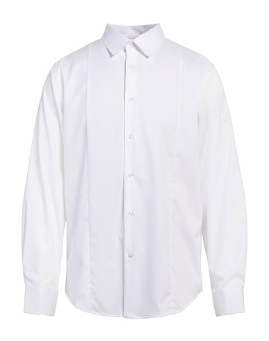 HACKETT Solid colour shirt White 70% Polyester, 25% Viscose, 5% Elastane