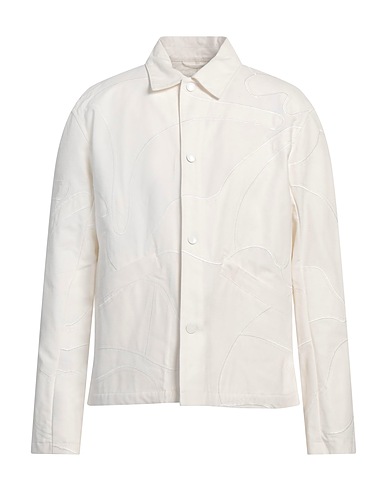 EMPORIO ARMANI Giubbotto jeans Bianco 100% Cotone, Poliestere
