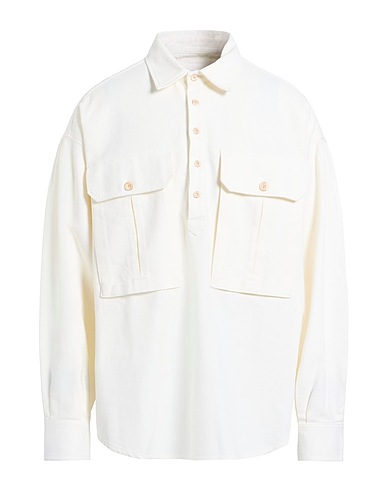 EMPORIO ARMANI Camicia tinta unita Off white 100% Cotone organico