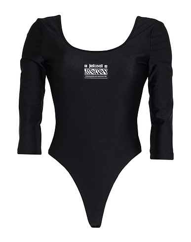JUST CAVALLI TOPWEAR Black 80% Polyamide, 20% Elastane