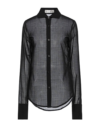 LUDOVIC DE SAINT SERNIN Solid colour shirts & blouses Black 77% Virgin Wool, 23% Polyester