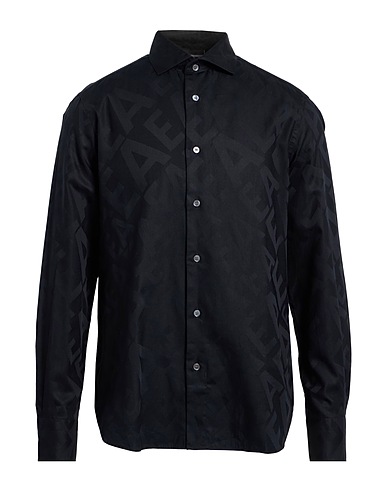 EMPORIO ARMANI Hemd mit Muster Schwarz 100% Baumwolle
