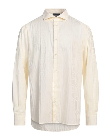 EMPORIO ARMANI Camicia fantasia Avorio 100% Cotone