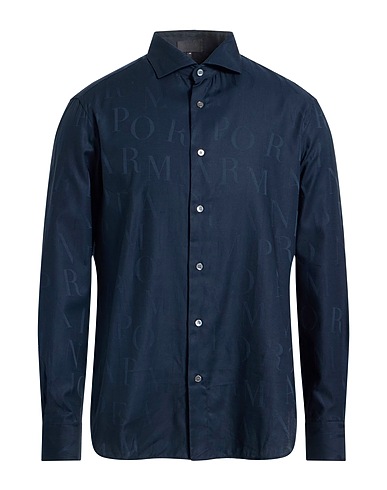EMPORIO ARMANI Camicia fantasia Blu notte 100% Cotone