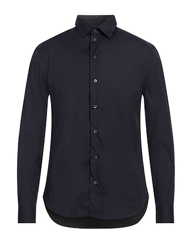 EMPORIO ARMANI Solid colour shirt 69% Cotton, 27% Polyamide, 4% Elastane