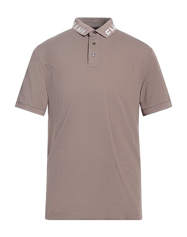 EMPORIO ARMANI Polo shirt Taupe 100% Cotton