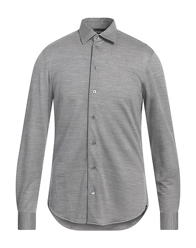 EMPORIO ARMANI Einfarbiges Hemd Grau 57% Schurwolle, 43% Lyocell