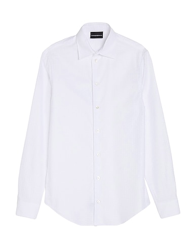 EMPORIO ARMANI Solid colour shirt White 100% Cotton