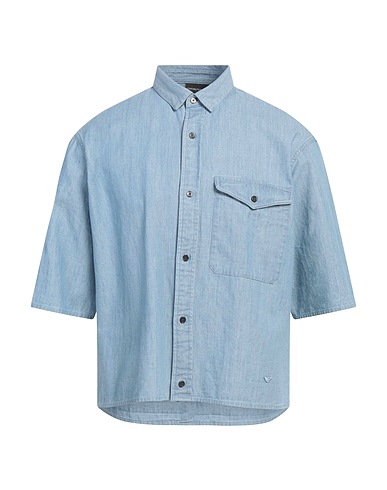 EMPORIO ARMANI Denim shirt Blue 100% Cotton