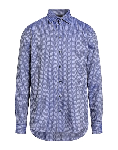 EMPORIO ARMANI Patterned shirt Blue 100% Cotton