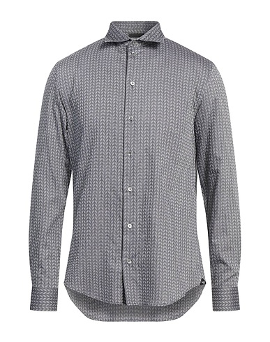 EMPORIO ARMANI Patterned shirt Grey 100% Cotton